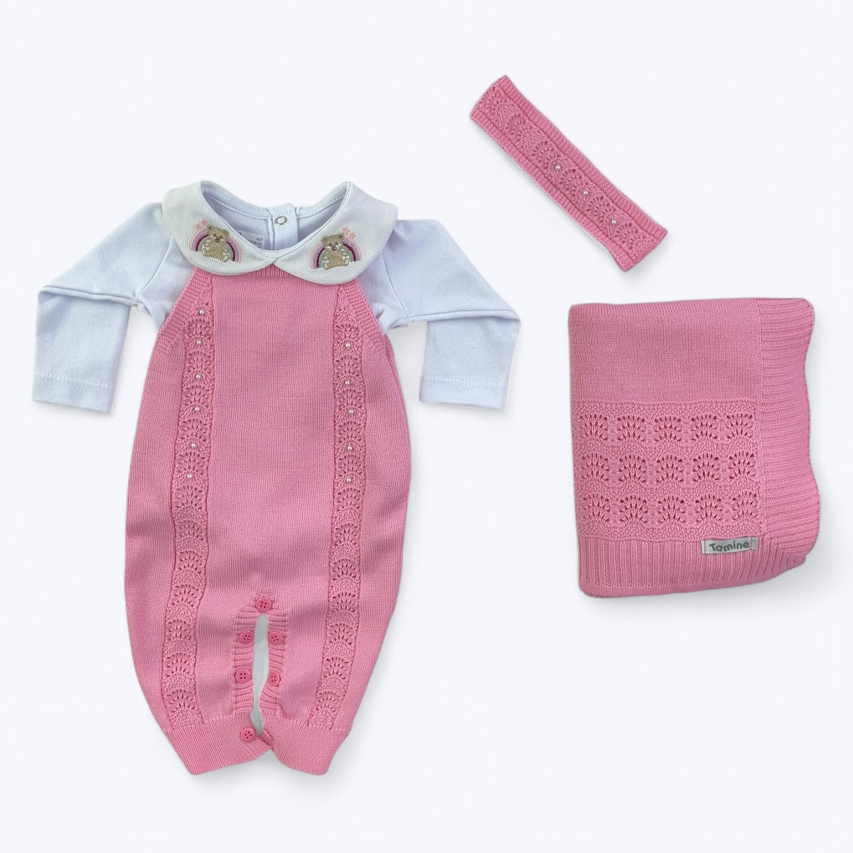 Saída Maternidade Tamine Baby Ana Paula 4 Peças