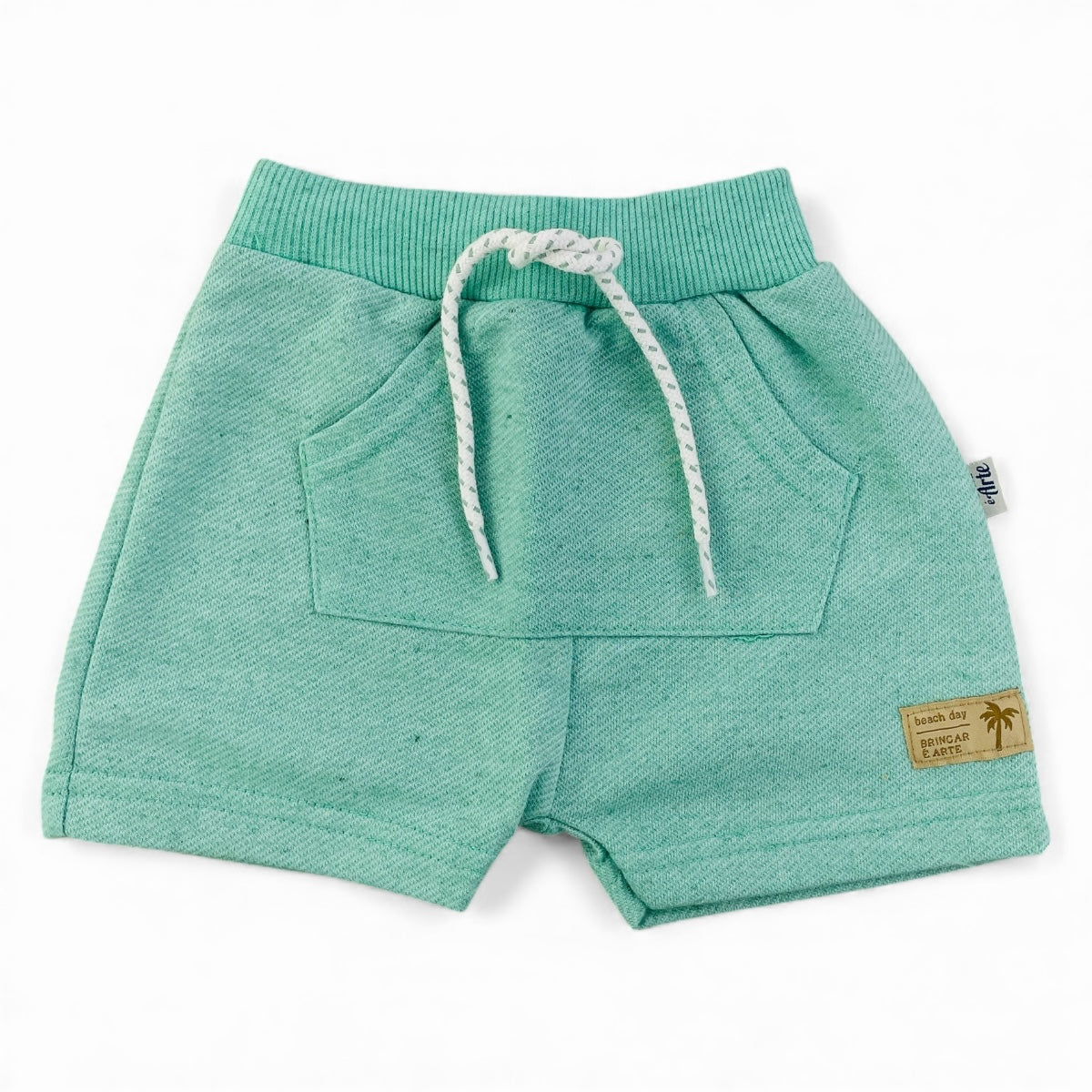 Bermuda Masculino Brincar e Arte Moletinho Bolso Canguru