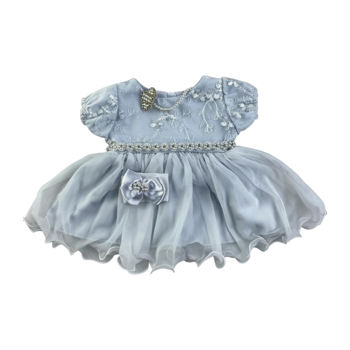 Saída Maternidade Fem Djiele Vestido Em Tule Com Cinto Em Perola