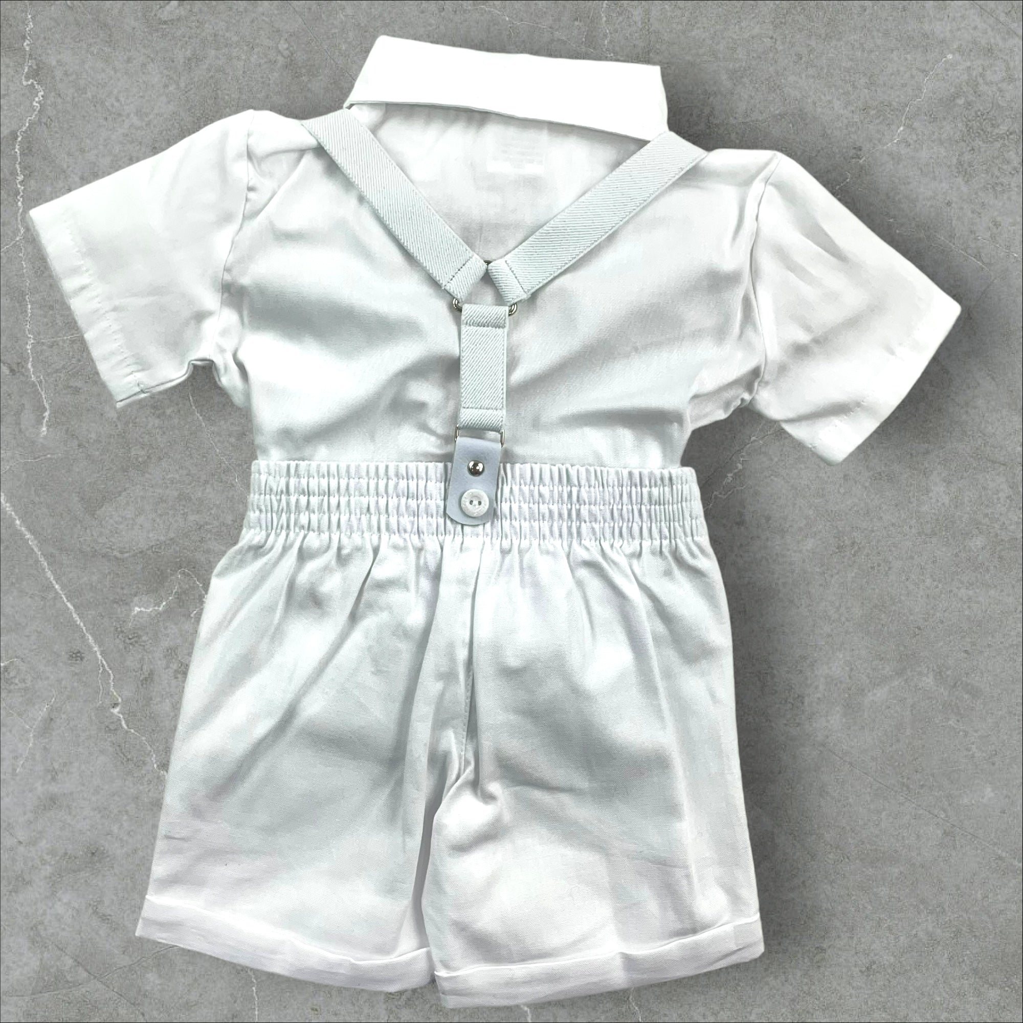 Conjunto Leley Kids Batizado Com Suspensório Liso
