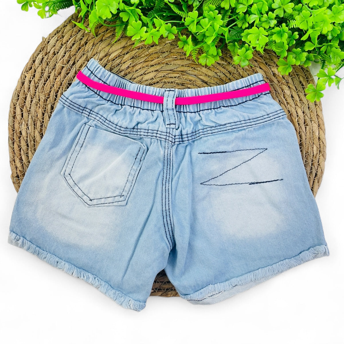 Short Jeans Bebela Kids Oculos De Coração