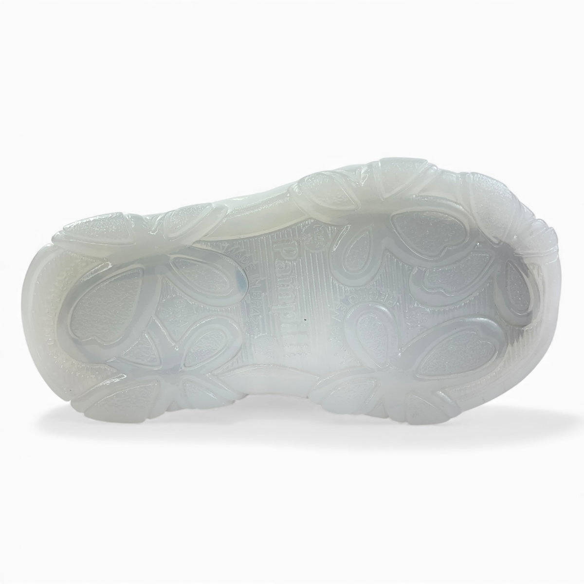 Tênis Infantil Pampili Liz Luz Led Laço Rendado Removível Calce Fácil