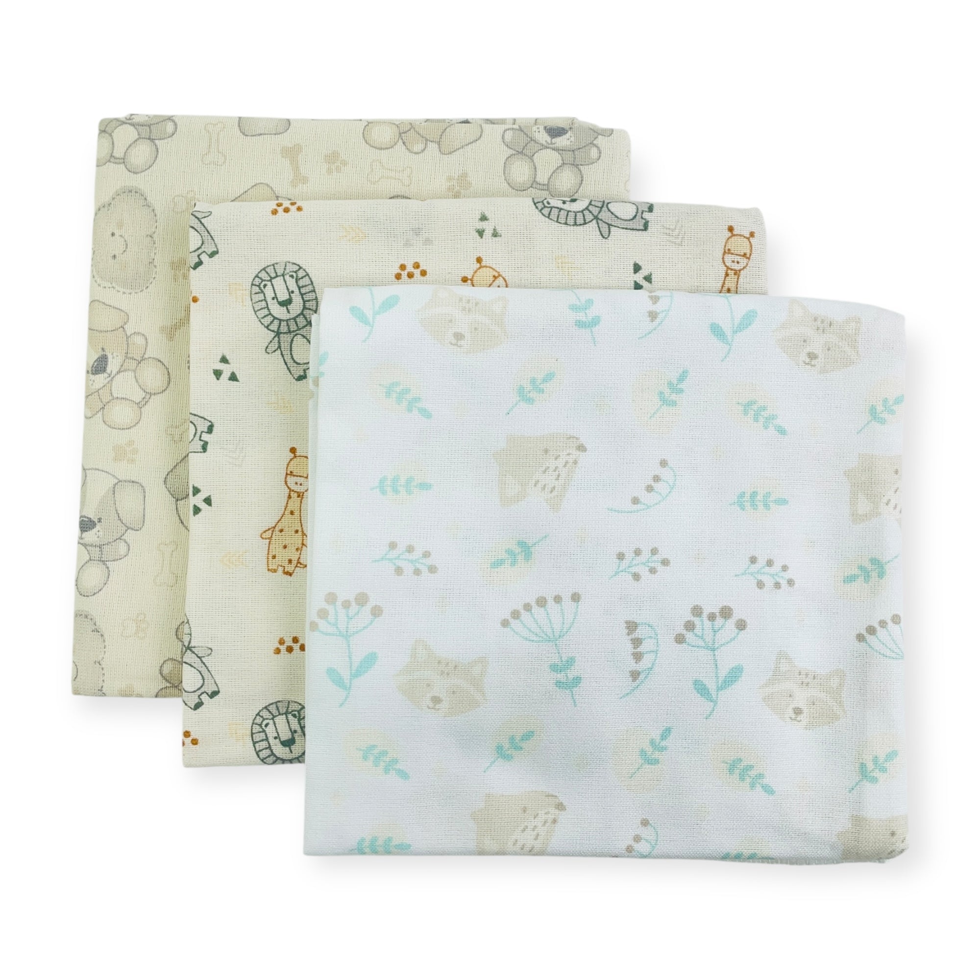 Cueiro Flanelado Caricia Baby Estampado Com 3 Peças