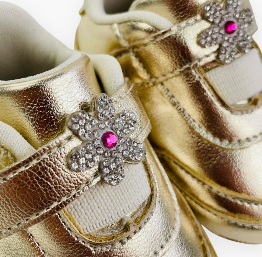 Tênis Pampili Mini Nina Flor de Strass