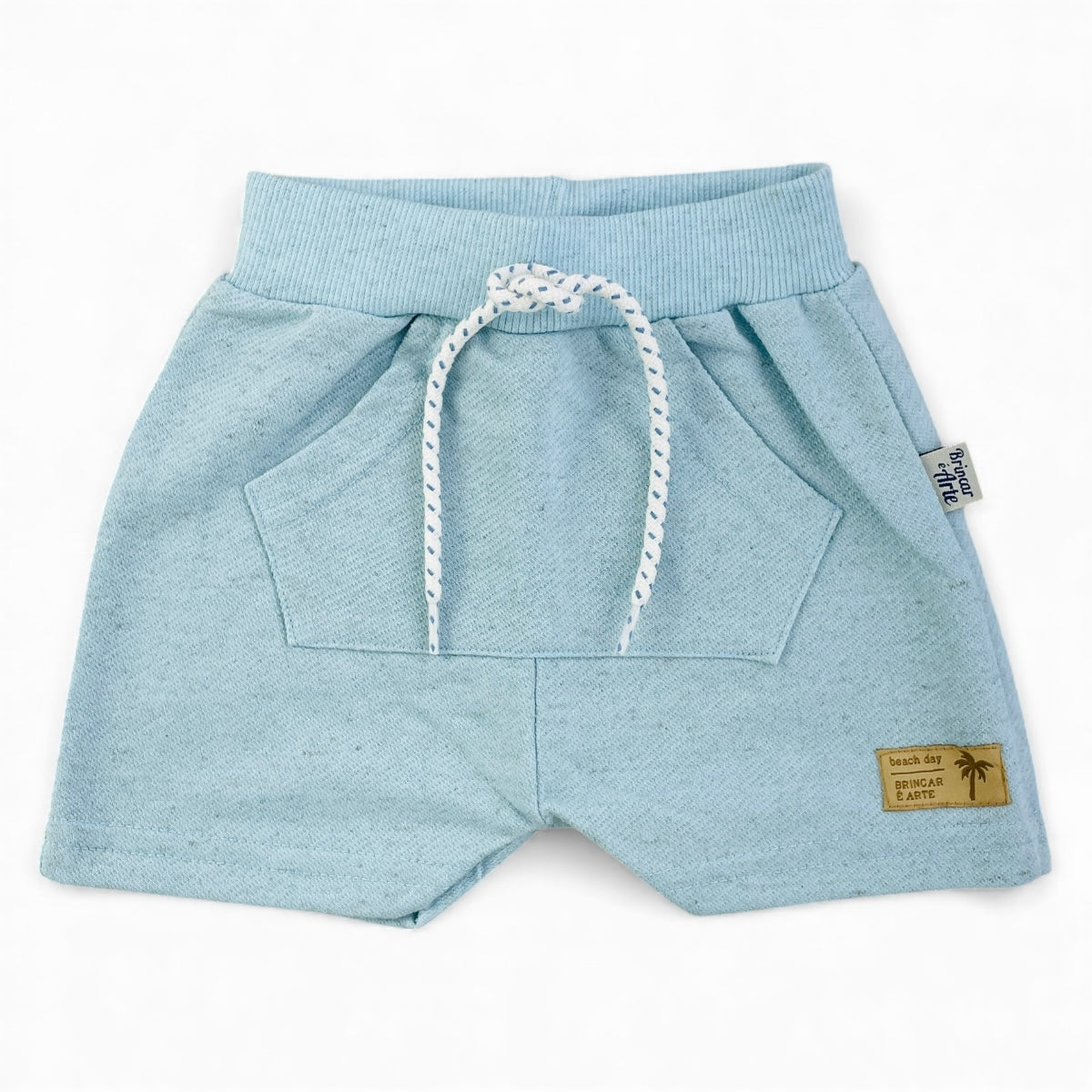 Bermuda Masculino Brincar e Arte Moletinho Bolso Canguru