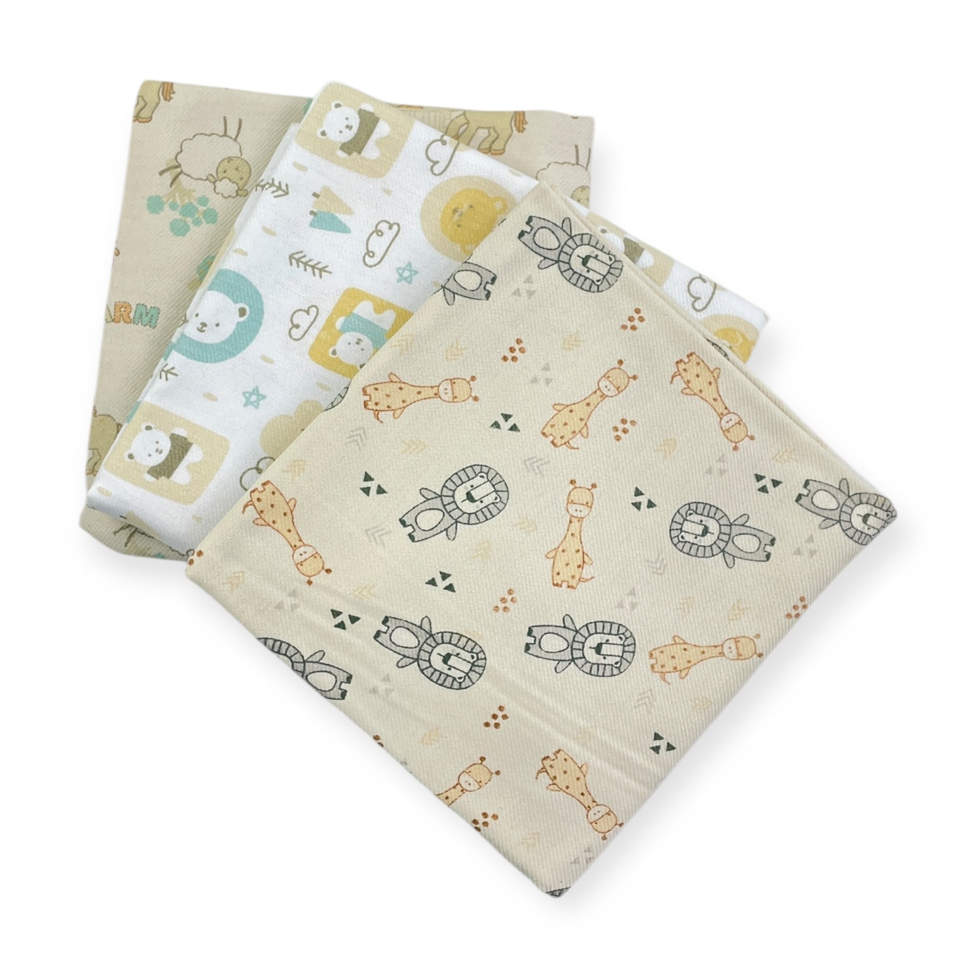 Kit Manta Cueiro Parapipi Estampado 3 Peças