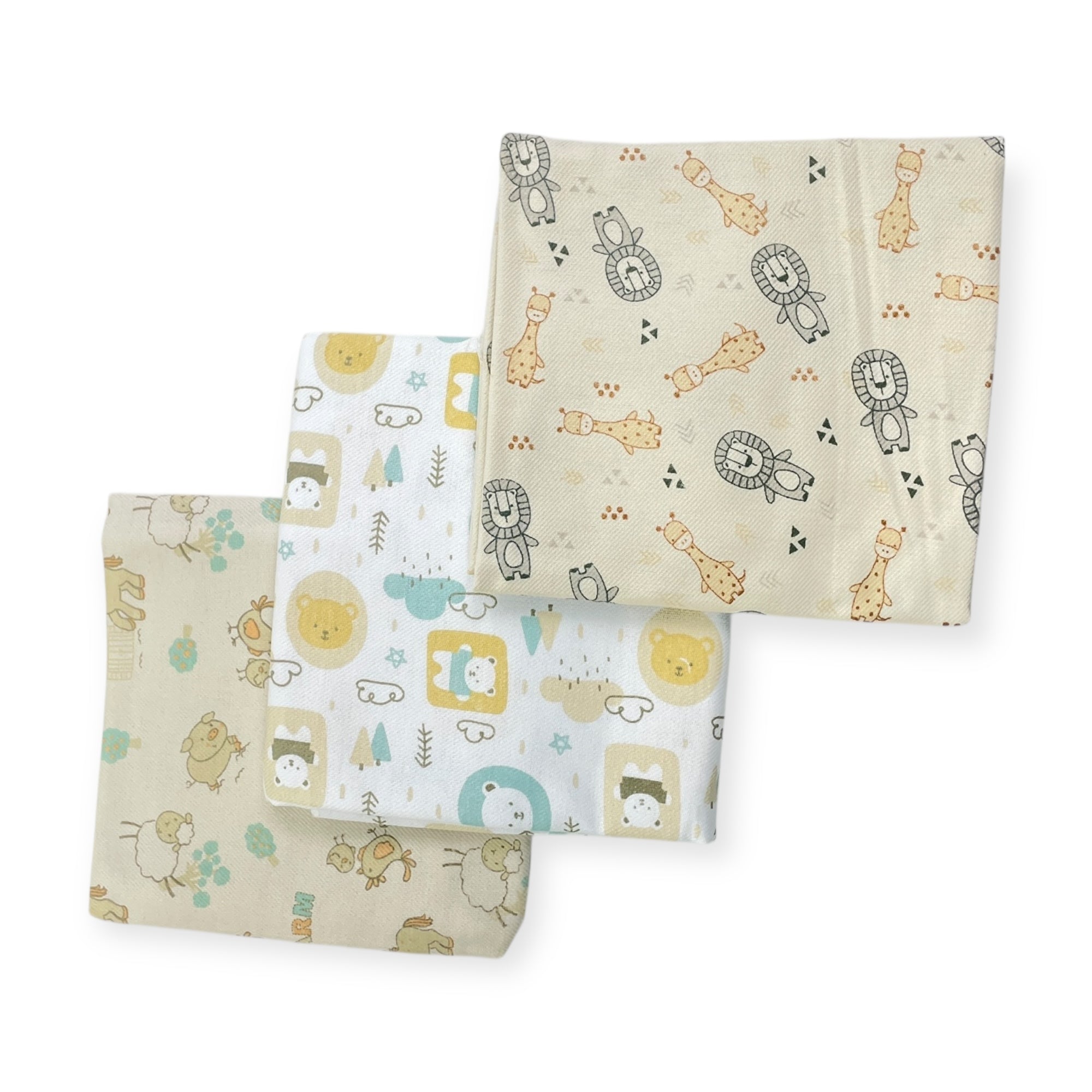 Kit Manta Cueiro Parapipi Estampado 3 Peças