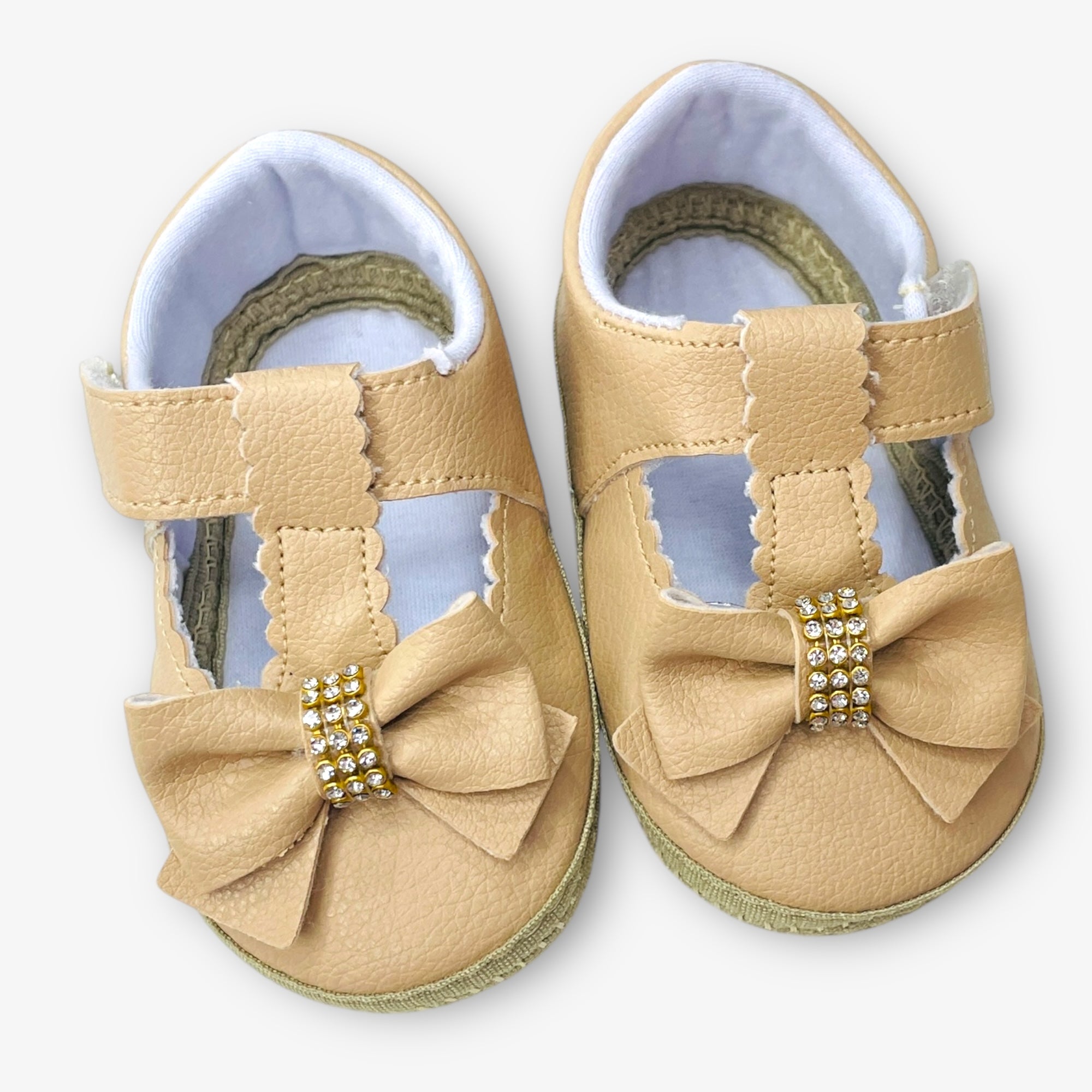 Sapatilha Bebê Keto Baby Laço Duplo Strass