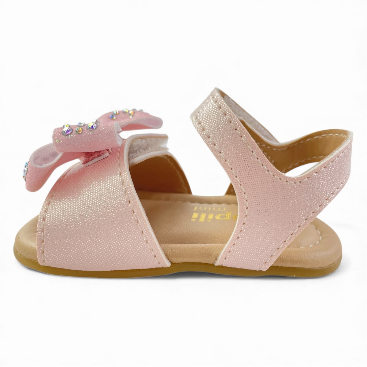 Sandália de Bebê Pampili Nana com Laço e Strass