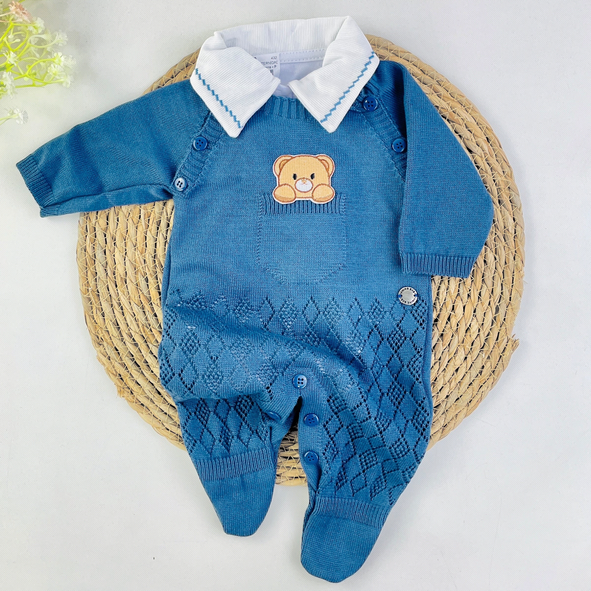 Saída De Maternidade Tamine Baby Marco Antonio 4 Pcs