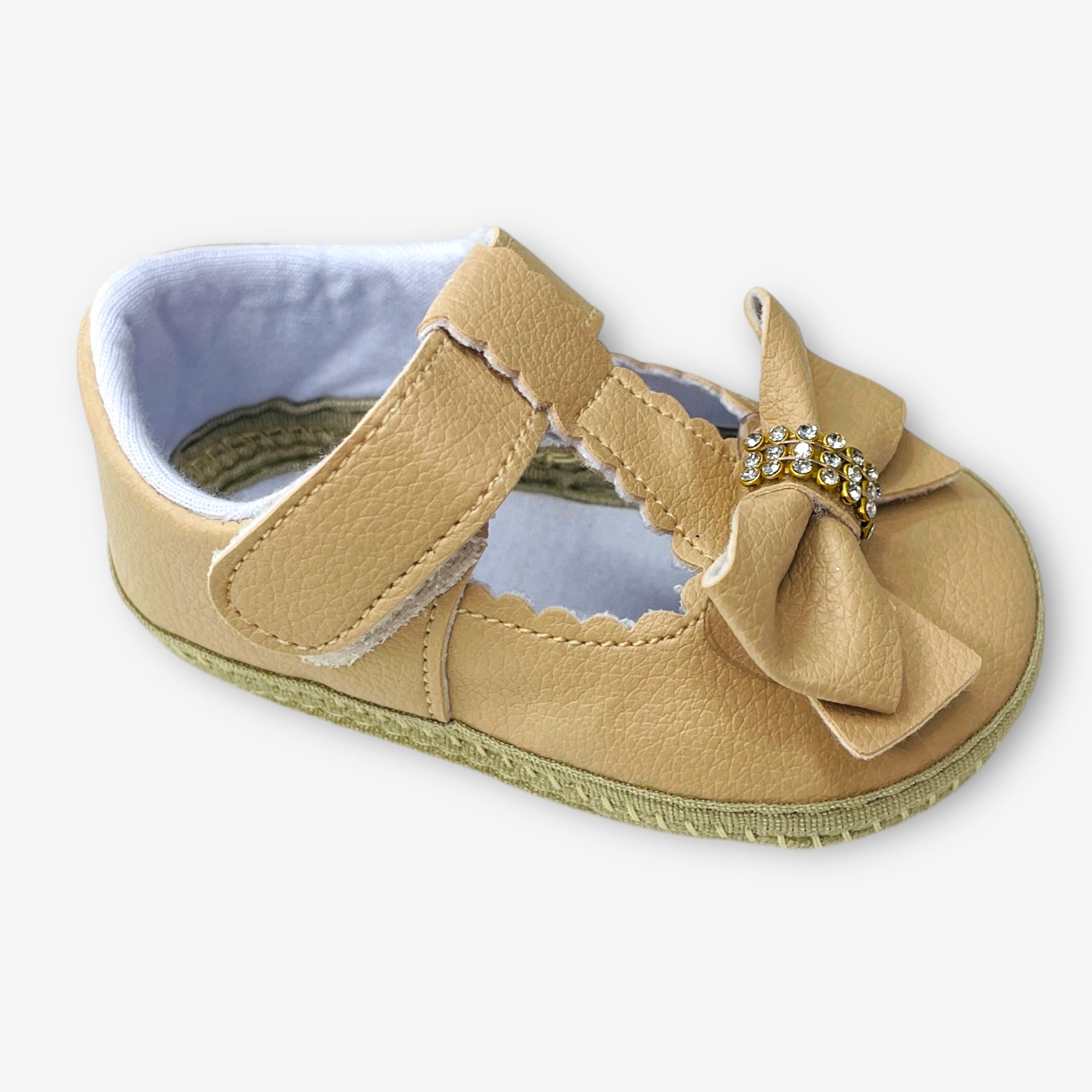 Sapatilha Bebê Keto Baby Laço Duplo Strass