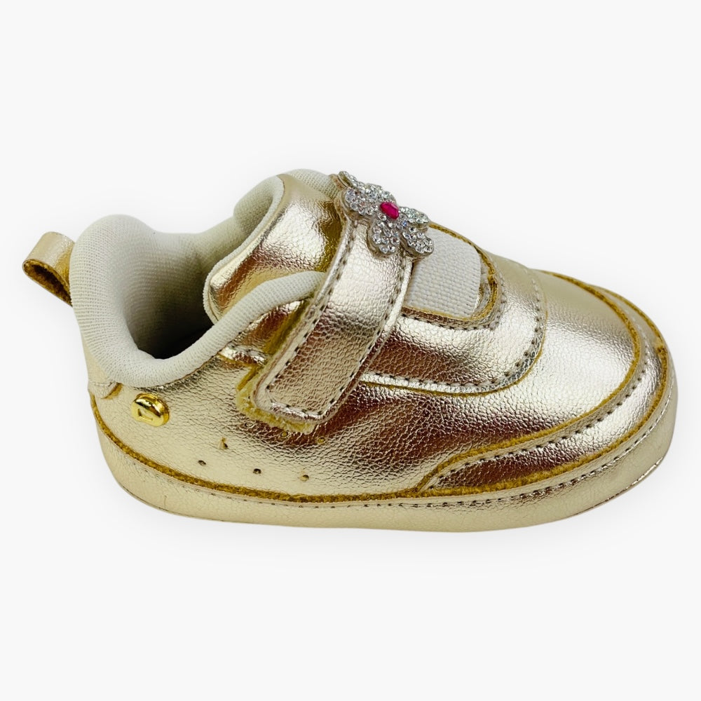 Tênis Pampili Mini Nina Flor de Strass