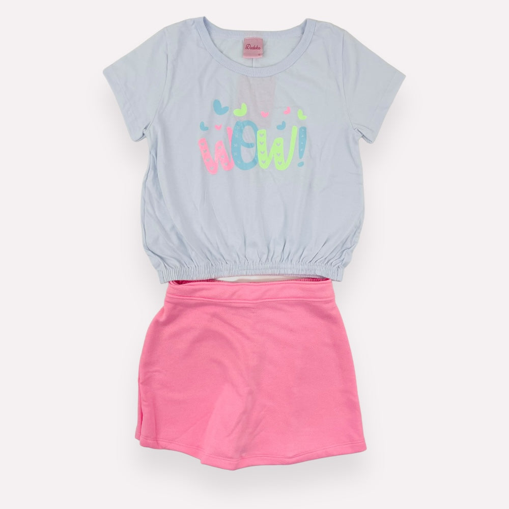 Conjunto Duduka Meia Manga Wow Coracoes