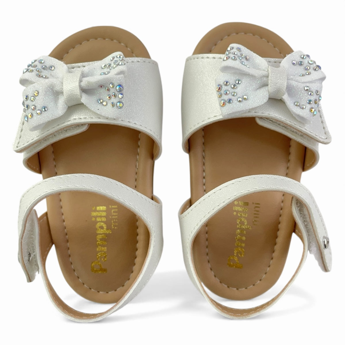 Sandália de Bebê Pampili Nana com Laço e Strass