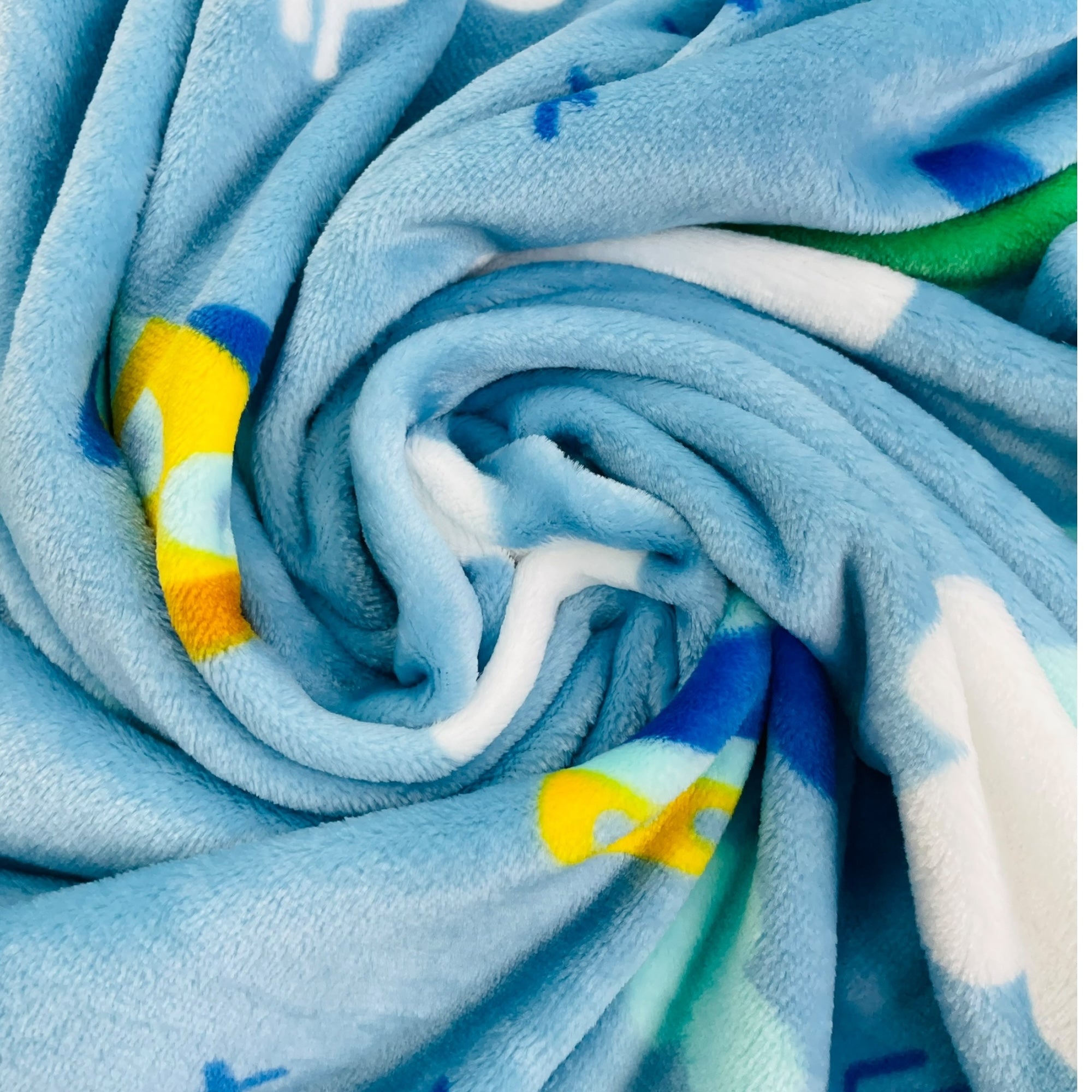Cobertor Flannel Zepelin Prime Baby - Azul - 90 X110 Cm
