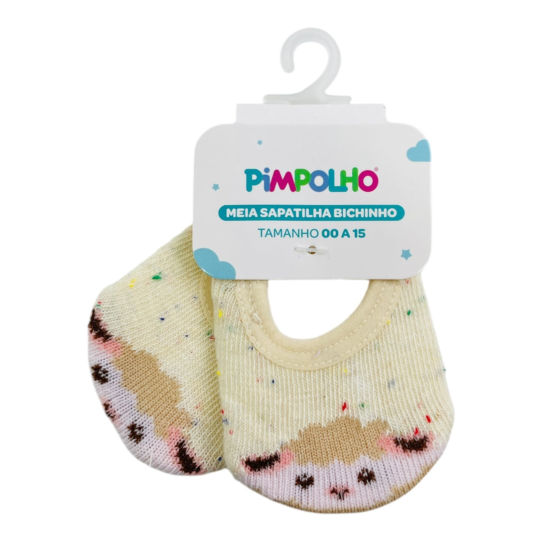 Meia Feminina Pimpolho Sapatilha Bichinho