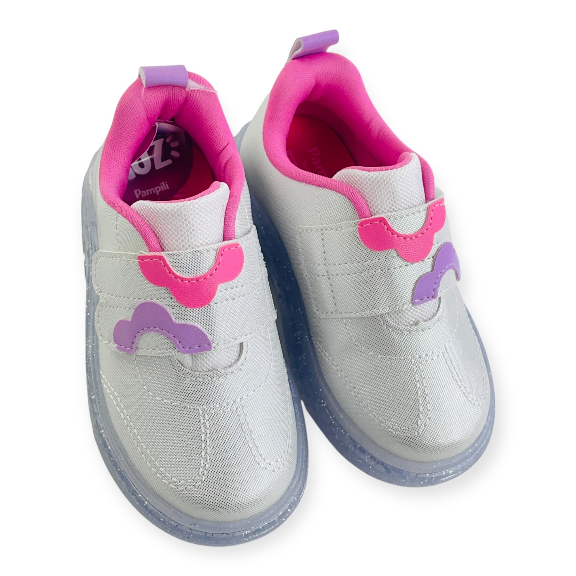 Tênis Pampili Sneaker Luz Flores Led