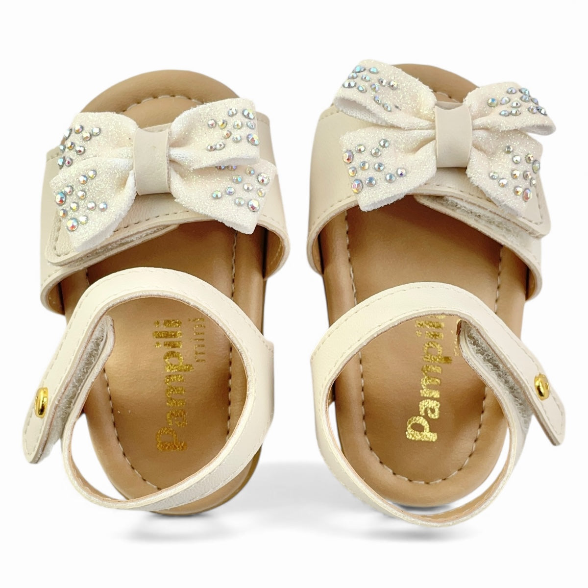 Sandália de Bebê Pampili Nana com Laço e Strass