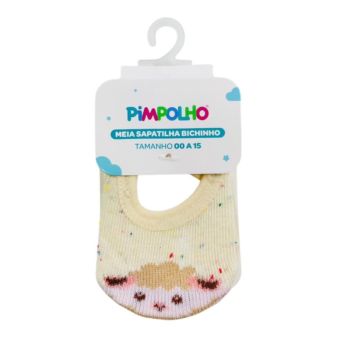 Meia Feminina Pimpolho Sapatilha Bichinho