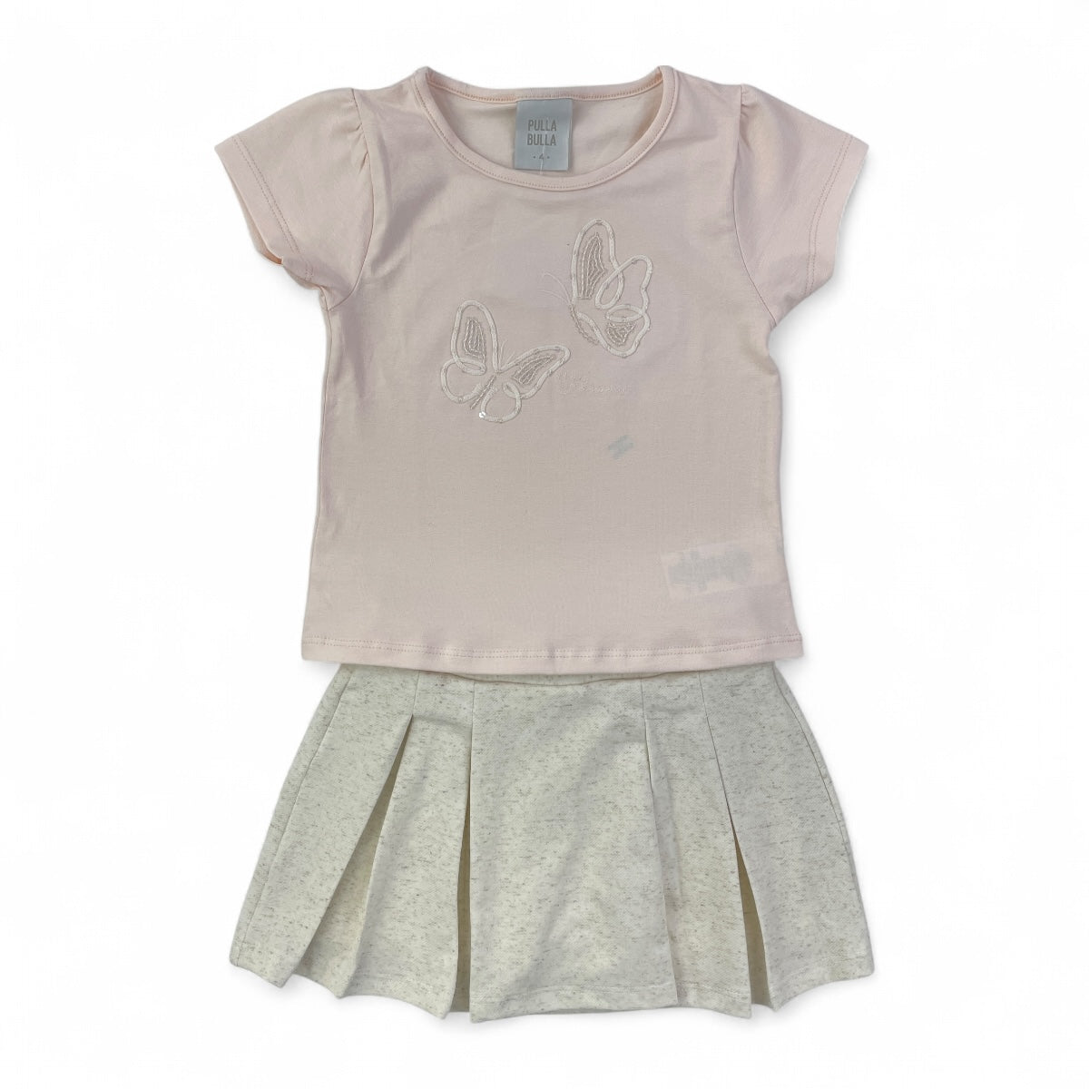 Conjunto Pulla Bulla Infantil com Saia Short e Blusa Borboleta