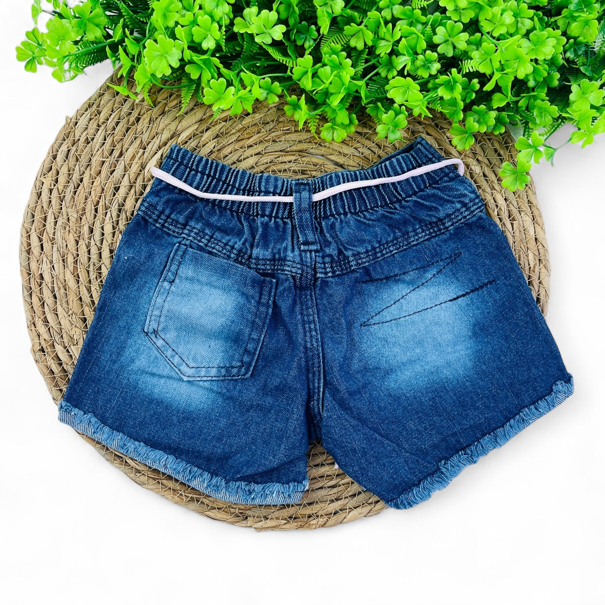Short Jeans Bebela Kids Gatinha De Fone