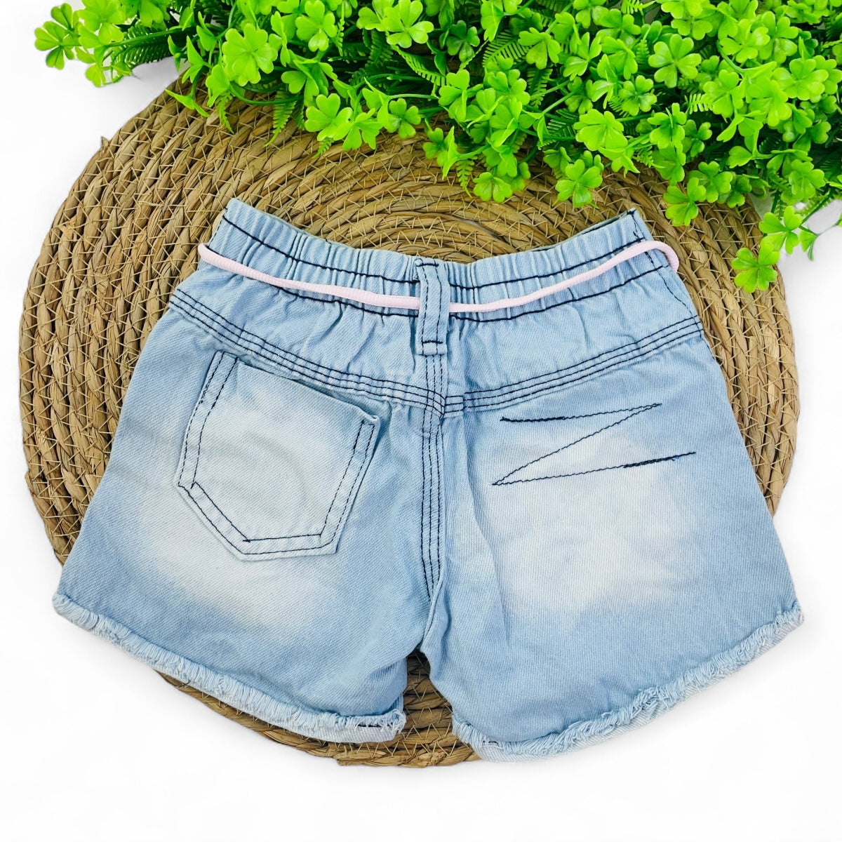 Short Jeans Bebela Kids Gatinha De Fone