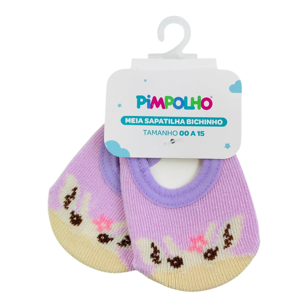 Meia Feminina Pimpolho Sapatilha Bichinho