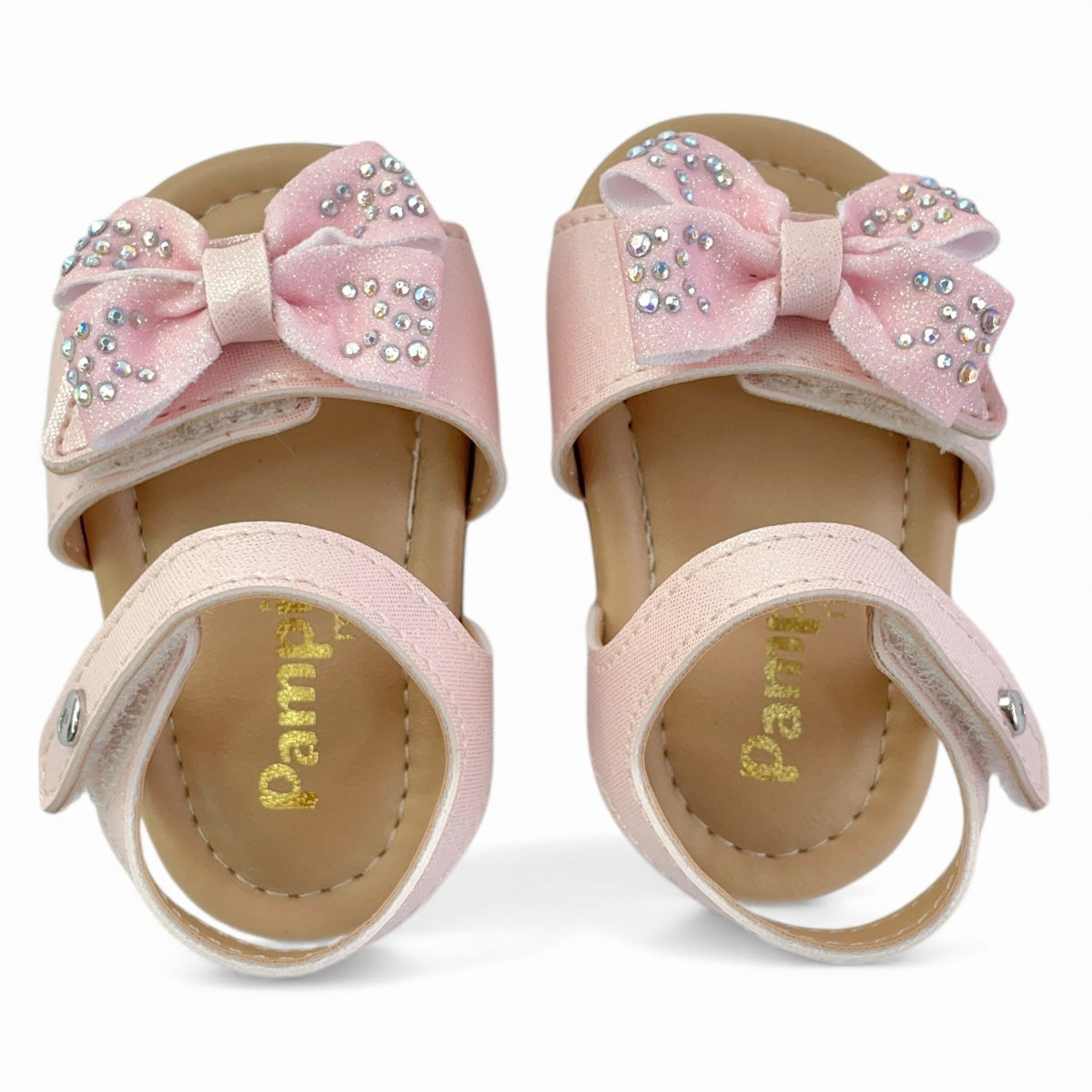Sandália de Bebê Pampili Nana com Laço e Strass