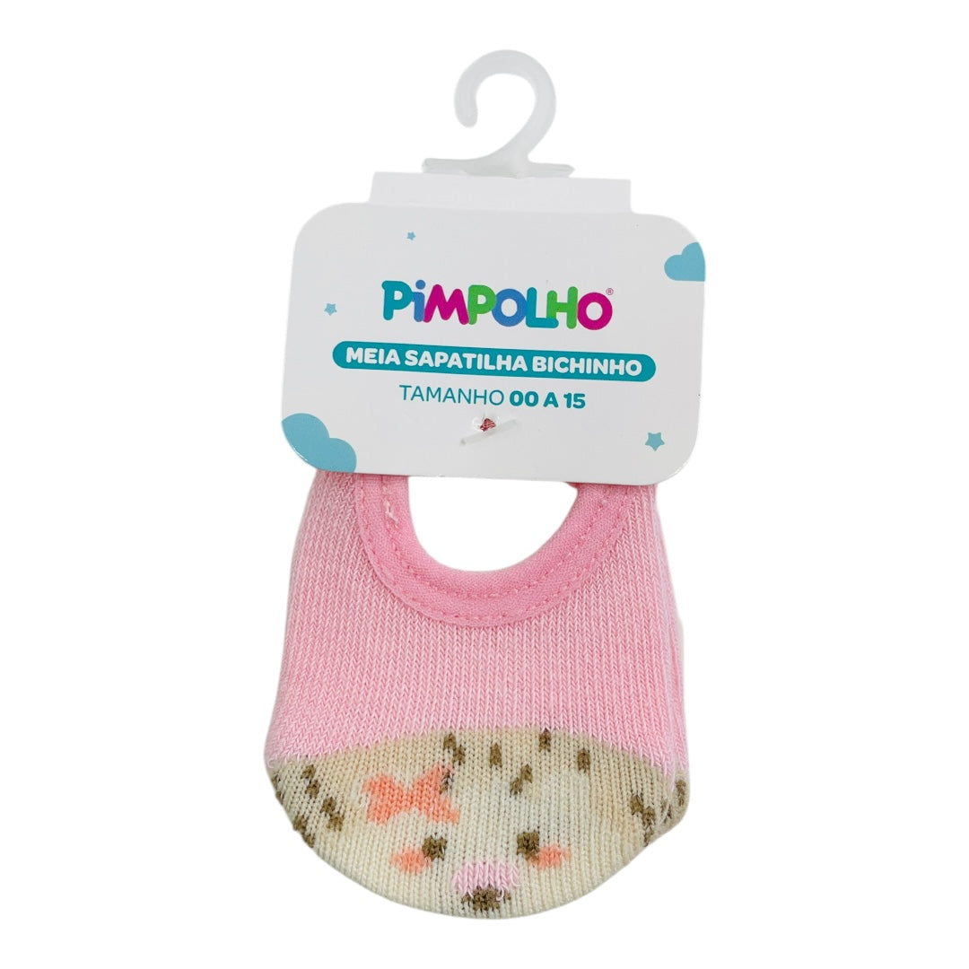 Meia Feminina Pimpolho Sapatilha Bichinho