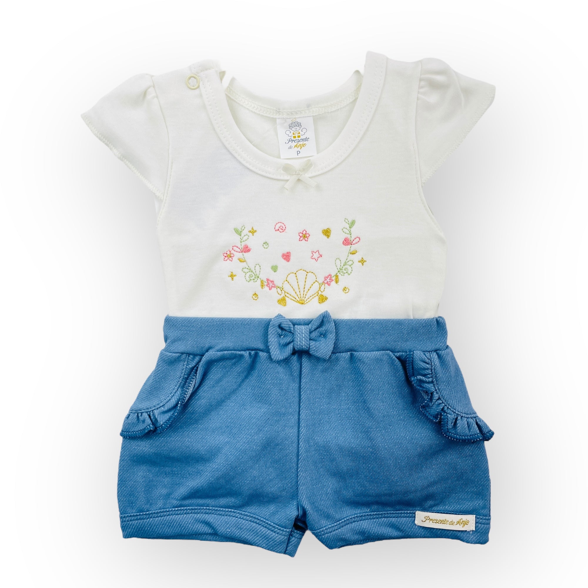 Conjunto Presente De Anjo Concha