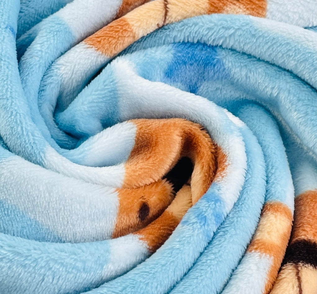 Cobertor Flannel Ted Prime Baby - Azul - 90 X110 Cm
