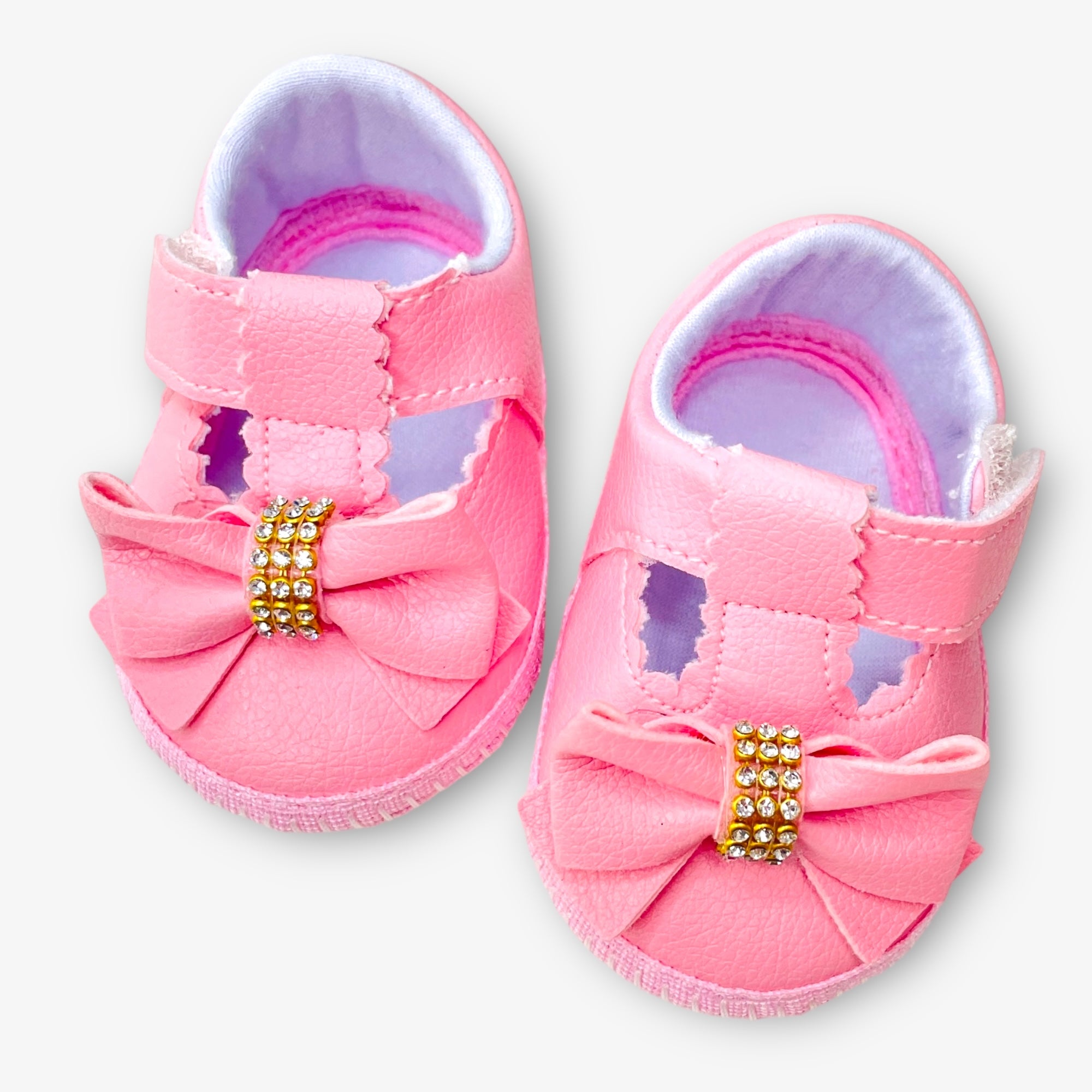 Sapatilha Bebê Keto Baby Laço Duplo Strass