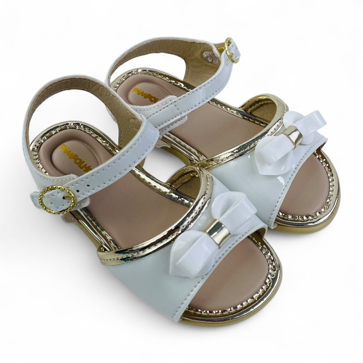 Sandália Pimpolho Batizado Menina Lacinho Gravata