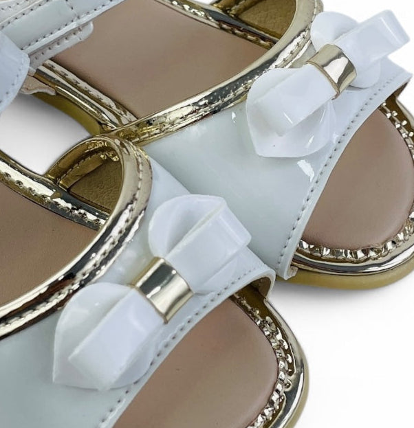 Sandália Pimpolho Batizado Menina Lacinho Gravata