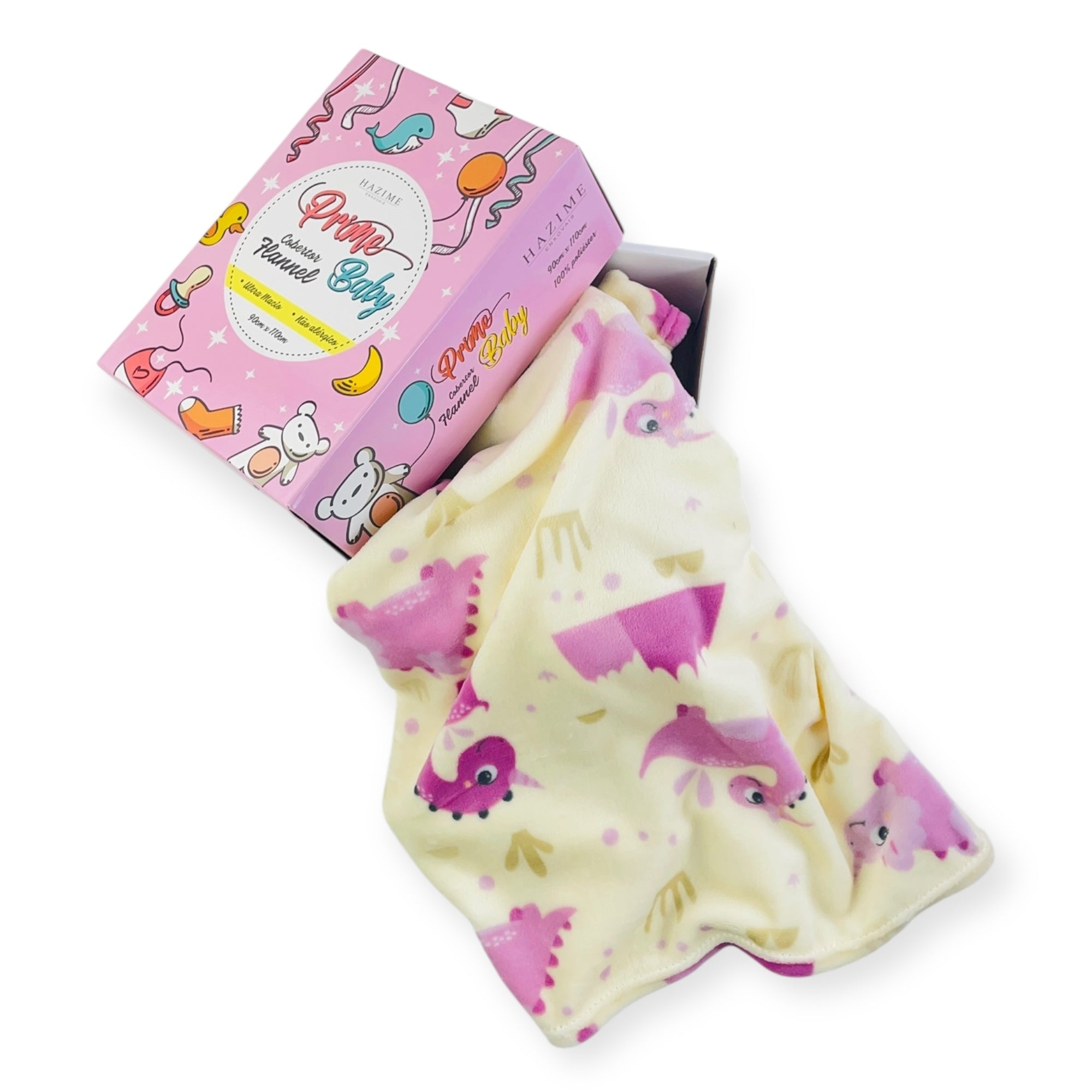 Cobertor Flannel Saura Prime Baby - Off White - 90 X110 Cm