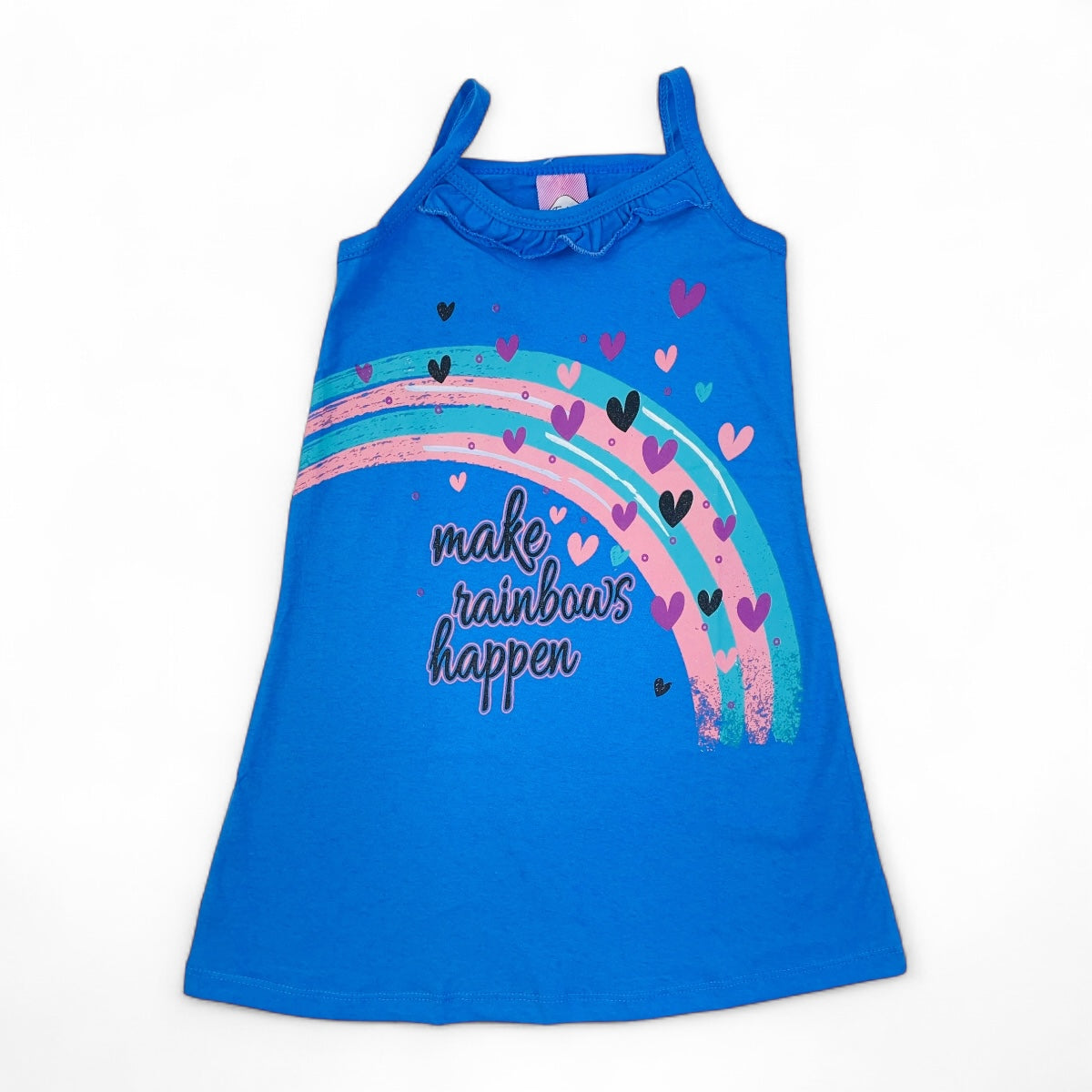 Vestido Fashion Kids Infantil Menina Make Rainbows Happen