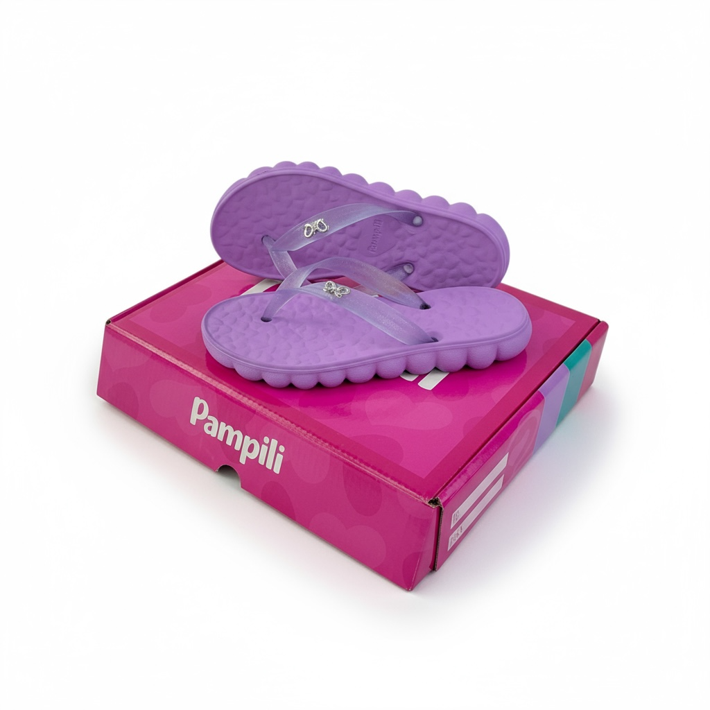 Chinelo Infantil Menina Pampili Nuvem Puffly