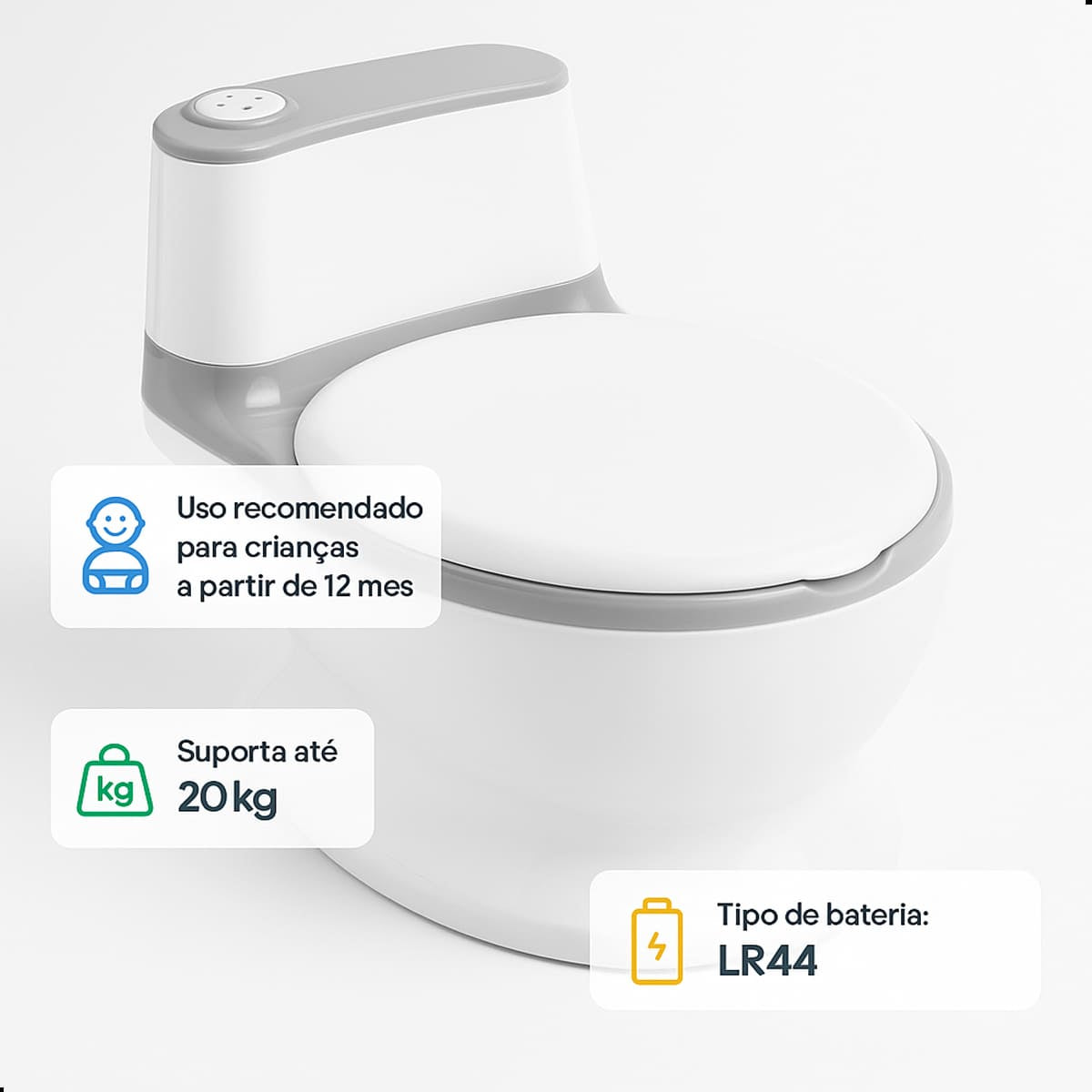 Privadinha Vaso Sanitário Infantil Com Som Pimpolho
