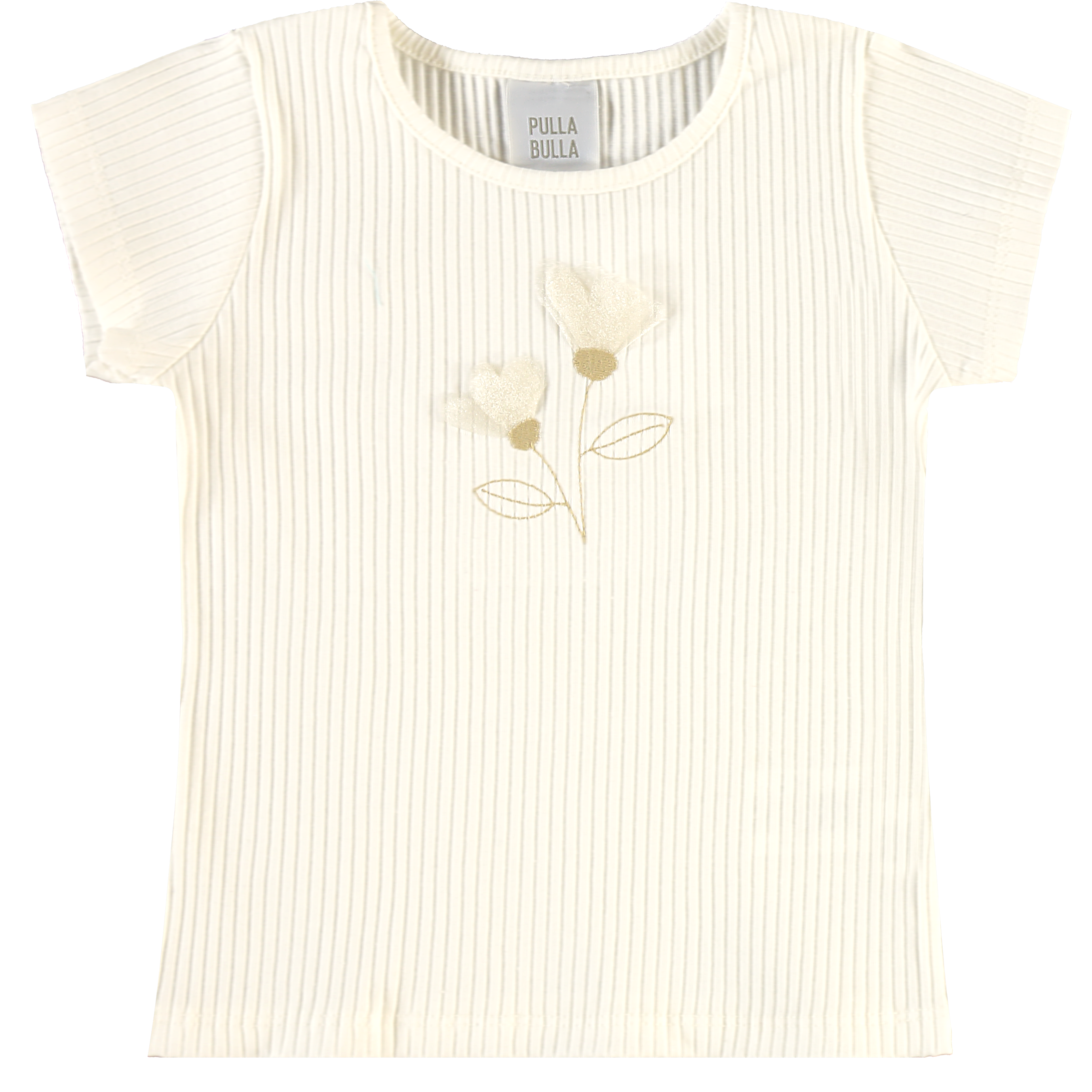 Conjunto Infantil Feminino Pulla Bulla Canelado com Estampa de Flor – Conforto e Delicadeza para o Dia a Dia