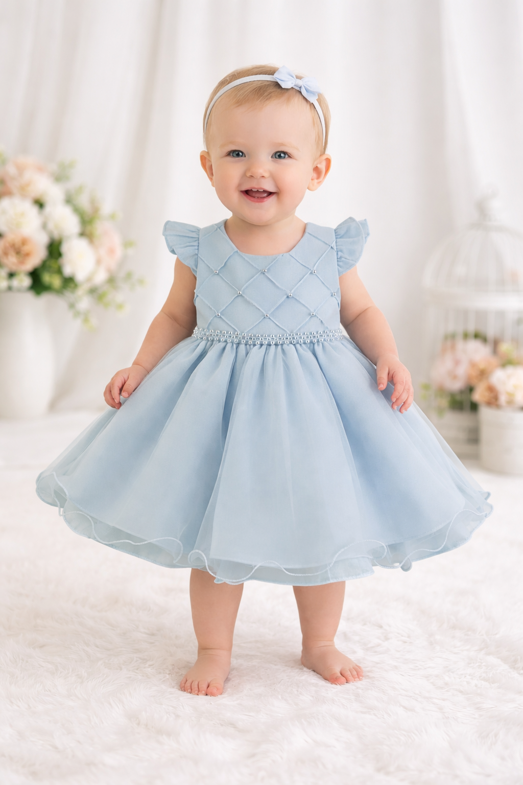 Vestido Festa D-Luxe Perolas Com Cinto