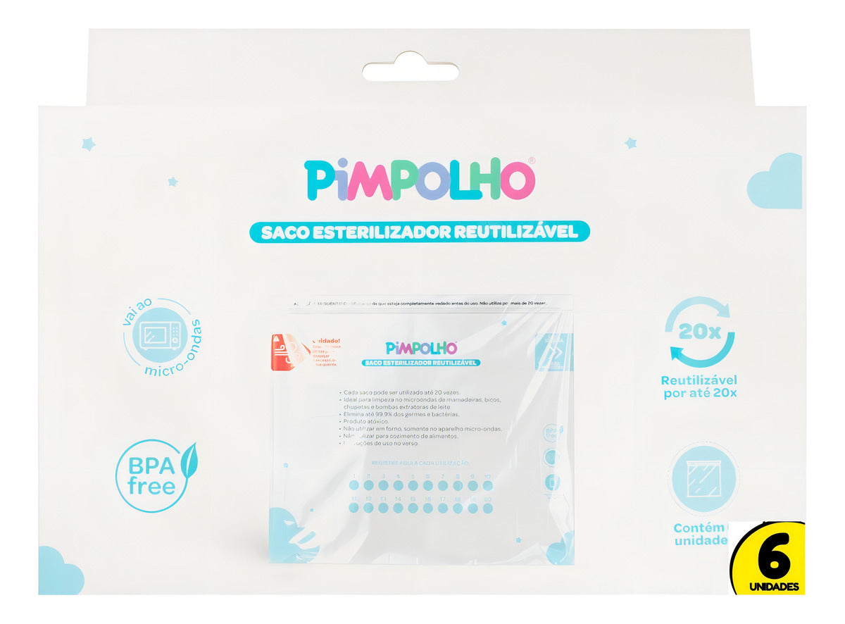 Saco Esterilizador Reutilizável Pimpolho Para Mamadeiras