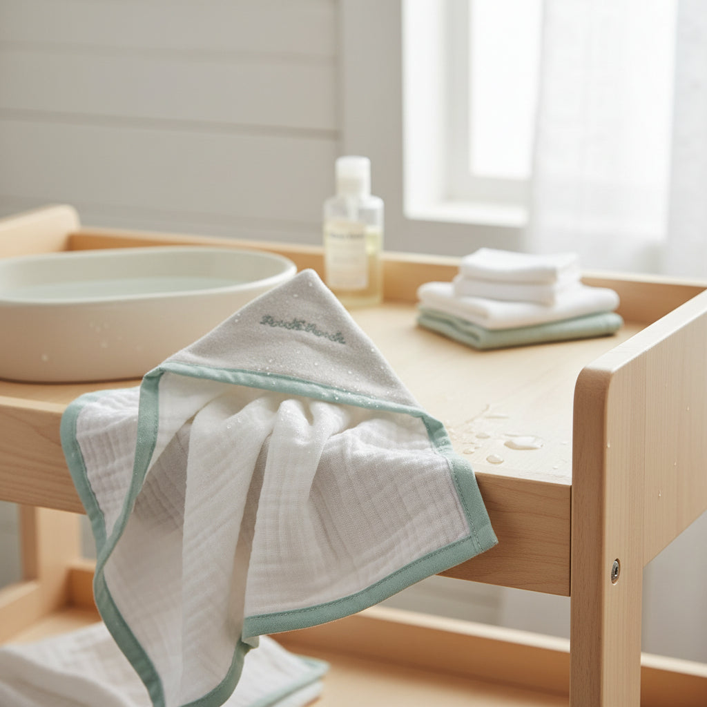 Toalhão Baby Loupiot Nature Bordado Capuz Toalha