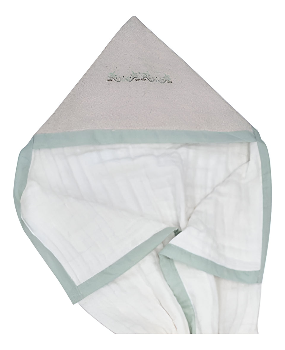 Toalhão Baby Loupiot Nature Bordado Capuz Toalha