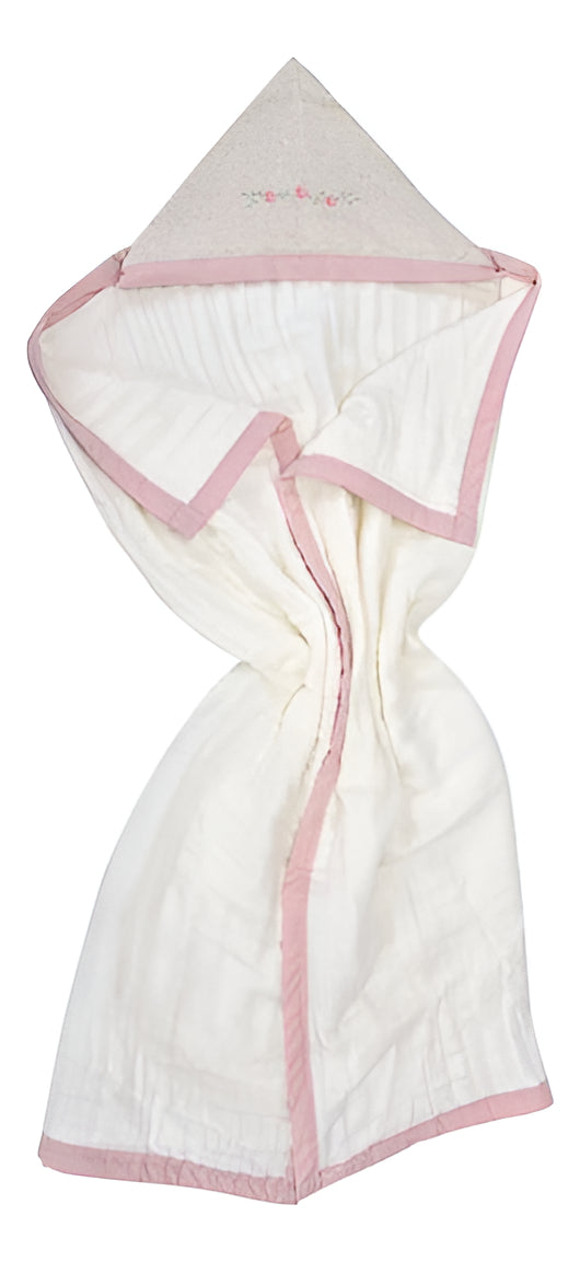 Toalhão Baby Loupiot Nature Bordado Capuz Toalha