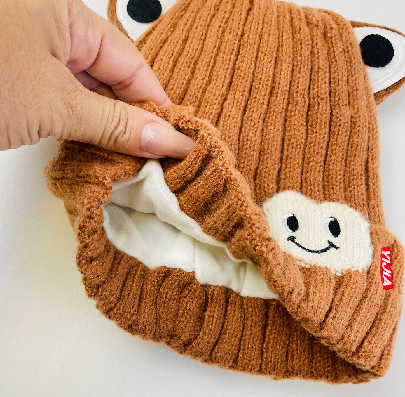 Touca Infantil Tigre Modas Tricô Sapinho