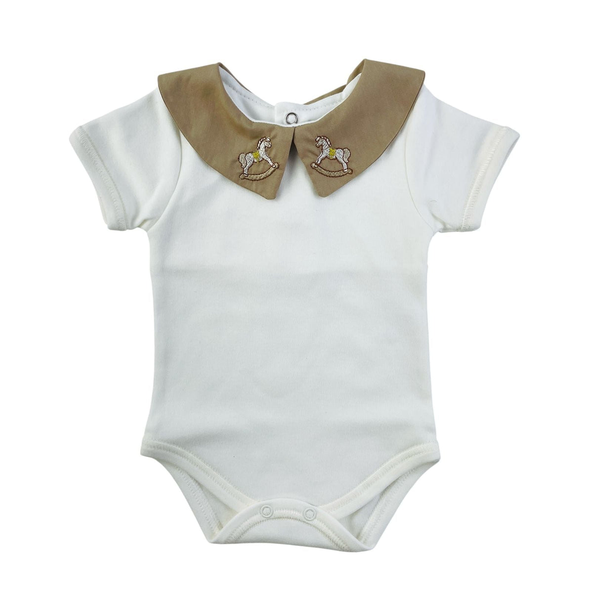 Saída de Maternidade Masculina Pipoquinhas Baby Escudo Cavalo 4 Peças