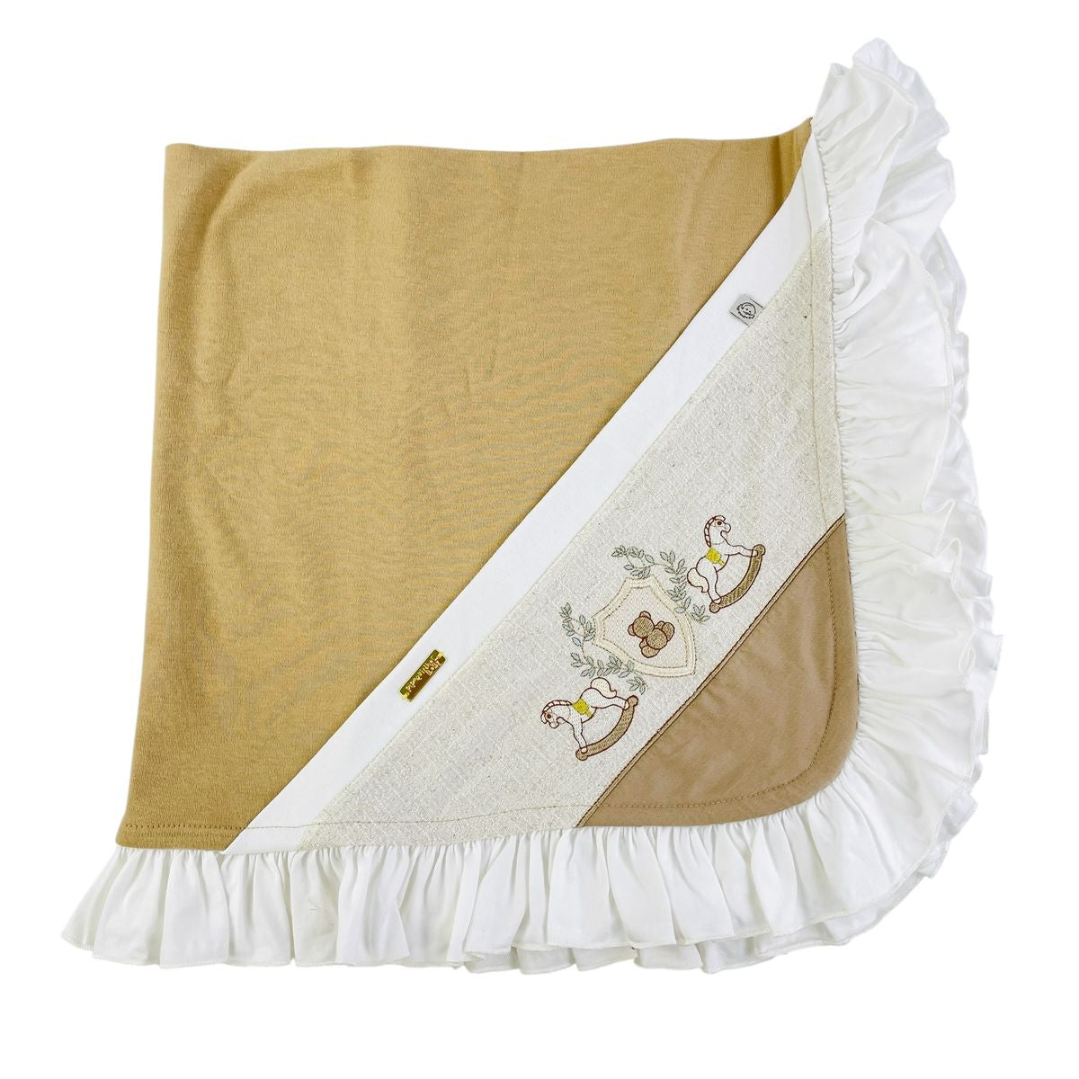Saída de Maternidade Masculina Pipoquinhas Baby Escudo Cavalo 4 Peças