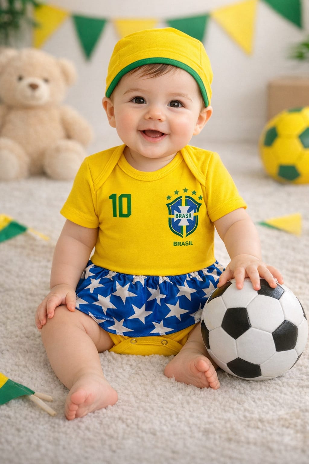 Body BabyKut Temático Copa Bebê Menino Menina