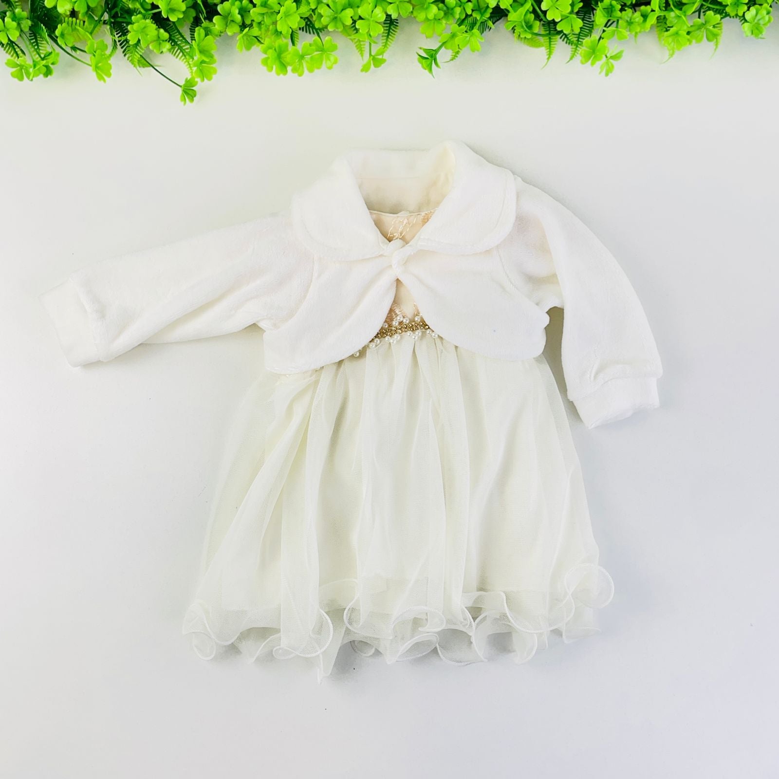 Vestido Infantil de Festa Djiele Renda Glamour com Bolero de Soft
