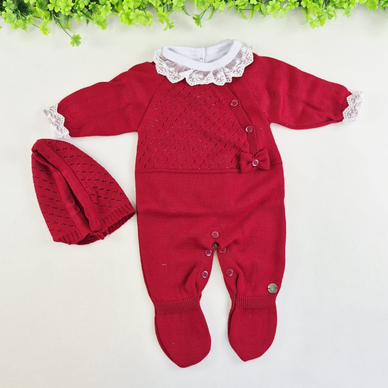 Saída de Maternidade Tamine Baby Alice Maria 4 Pçs - Romantismo e Delicadeza em Tricot de Luxo